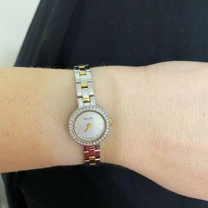 Pulsar Silver and Gold Womens Watch